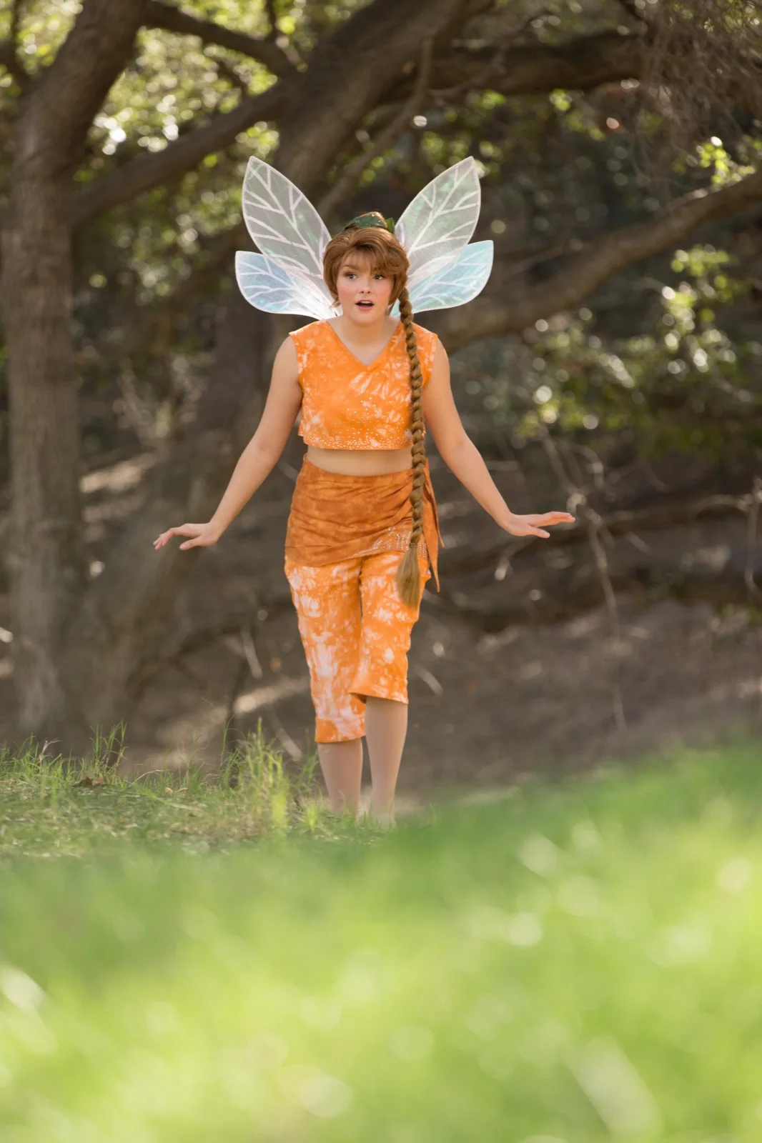 Orange Fairy party character in Fort Lauderdale