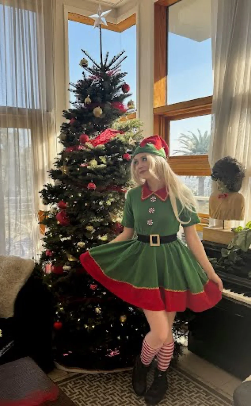 Holiday Elf party character in Fort Lauderdale