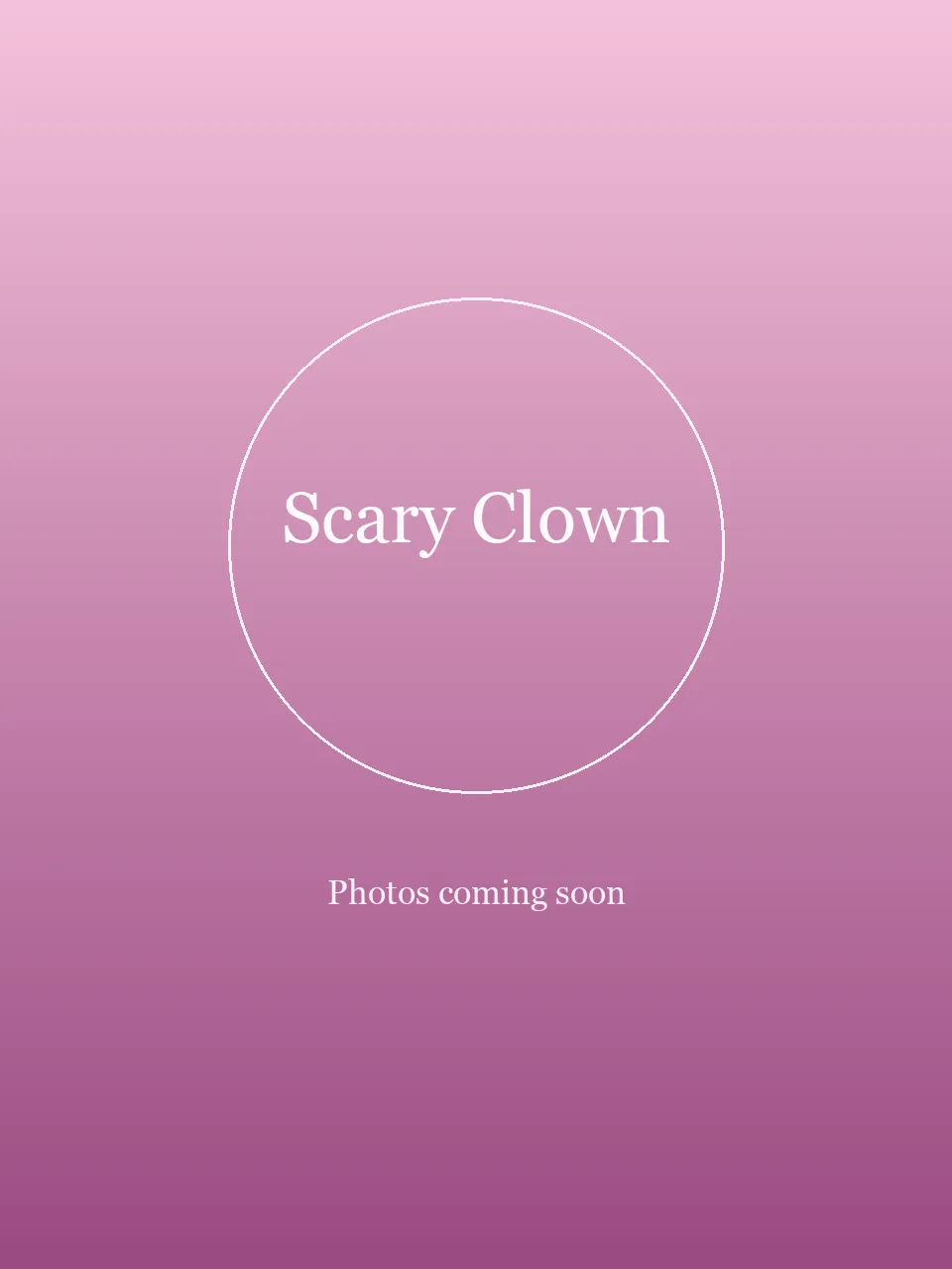 Sinister Circus Clown party character in Fort Lauderdale