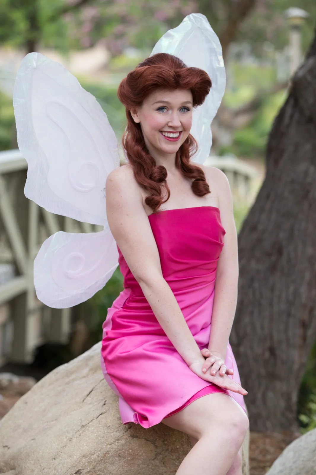 Pink Fairy party character in Fort Lauderdale