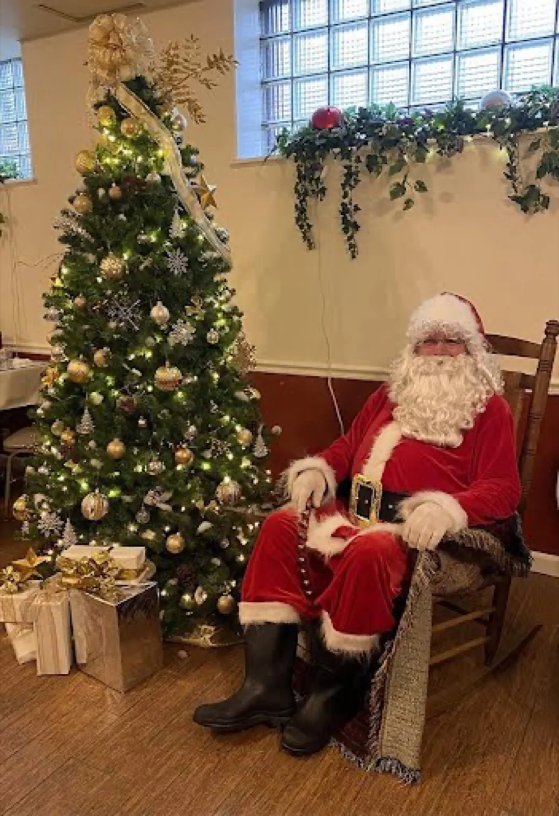 Santa party character in Fort Lauderdale
