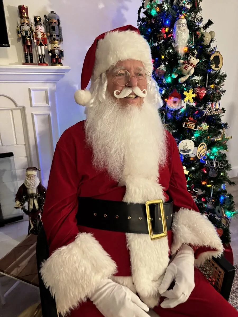 Santa party character in Fort Lauderdale